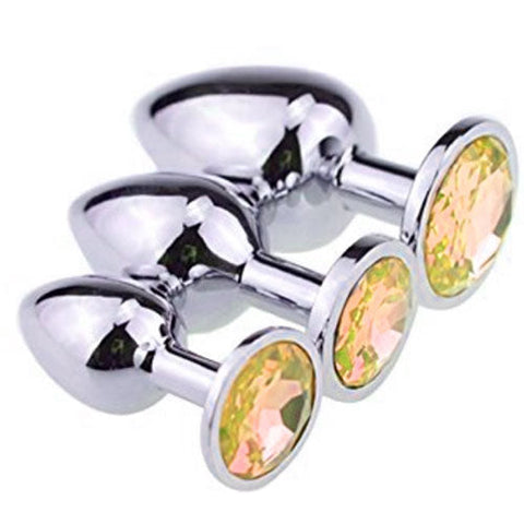 Luxury Diamond Butt Plugs Set of 3 small, medium, large