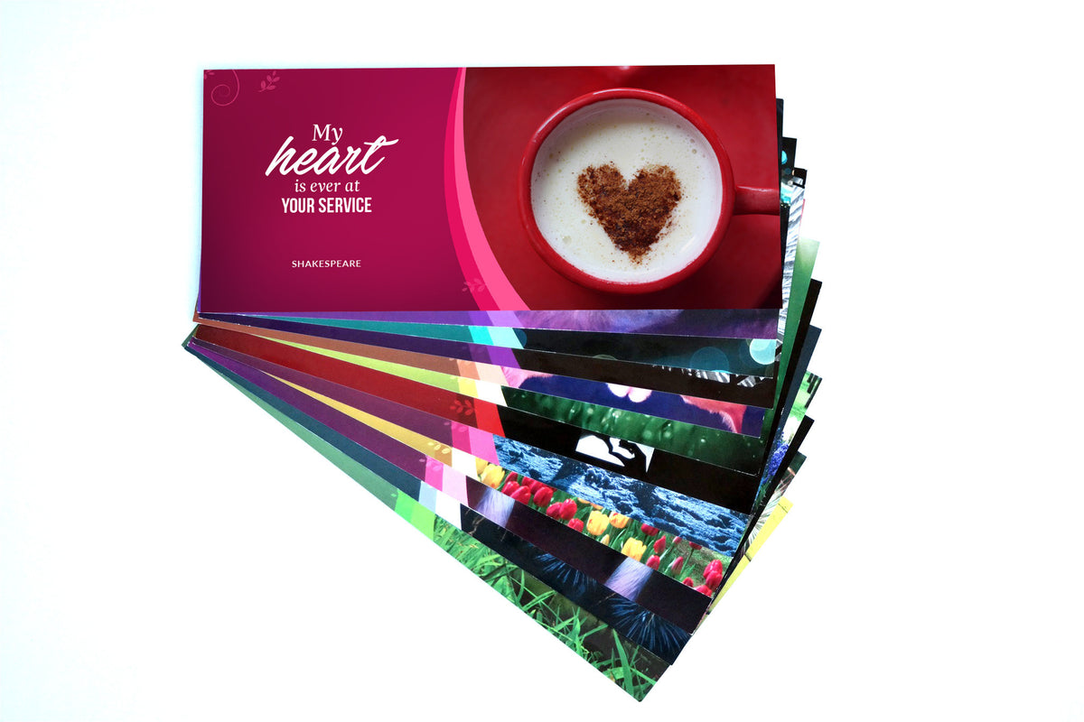 Set of 12 Beautiful  Love Notes with Quotes | For Your Romantic Love Messages