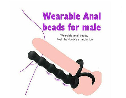 Strap on Dildo Anal Beads Double Penetration Butt Plug Adult Sex Toys Couple