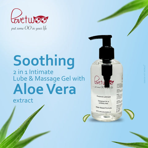 Lovetwoo sex lubricant water based, vaginal, anal, intimate, super slick Gel 250ml