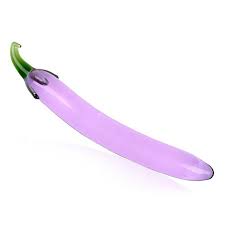 Glass Eggplant Dildo