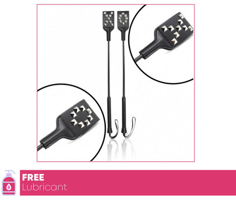 Faux Leather Whip with Studs