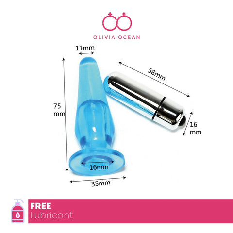 Vibrating Butt Plug Sex Toy including FREE BATTERIES - WATERPROOF