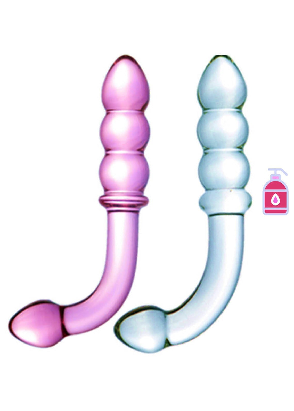 Spectrum Ribbed G-Spot Glass Dildo, Sex Toy, Anal, Vaginal
