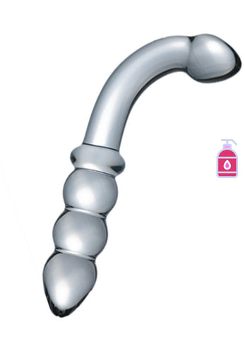 Spectrum Ribbed G-Spot Glass Dildo, Sex Toy, Anal, Vaginal