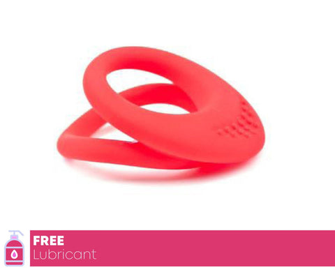 Dual Cock & Ball Penis Ring Male Adult Sex Toy Silicone Stay Hard Ring