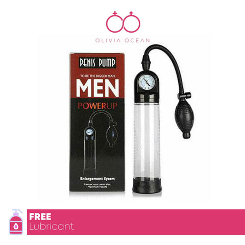 Penis Pump With Power Gauge Suction Vacuum Extender Enlargement For Men