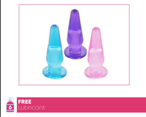 Mini Butt Plug - Finger Hole - Small Beginners Slim Anal Dildo Adult Sex Toy