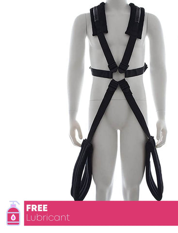 Soft Black Body Swing Harness Restraint Fantasy Fetish Bondage Sex Tool Uk Sold