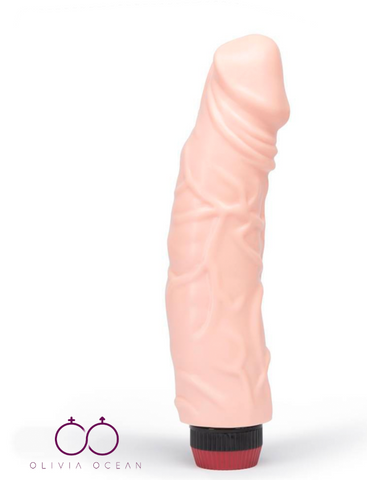 Vibrating Dildo Big Man Large 8.5" & 5cm Thick Realistic Multi Speed Sex Toy