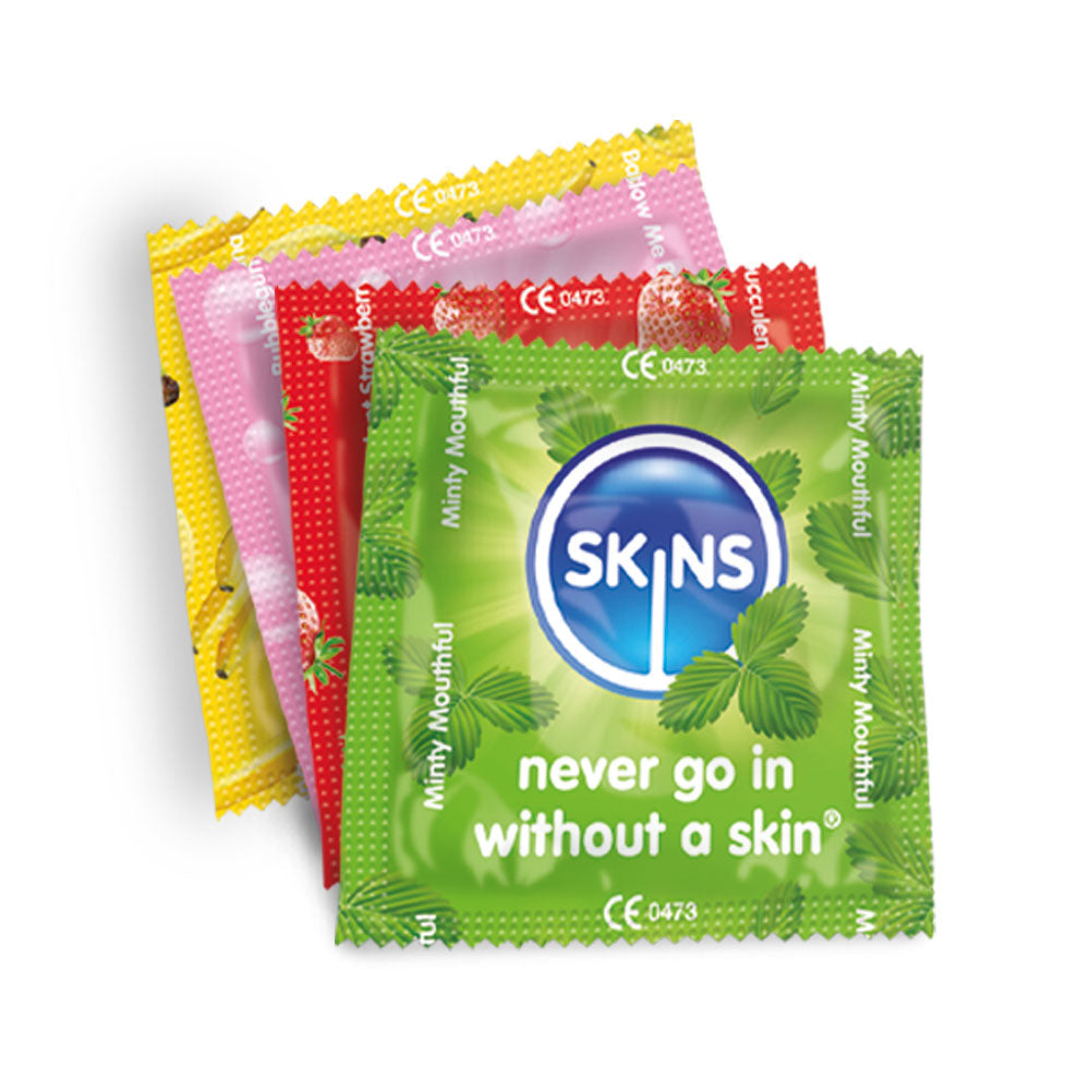 Skins Condoms Flavours Assorted FOIL (BAG 500)